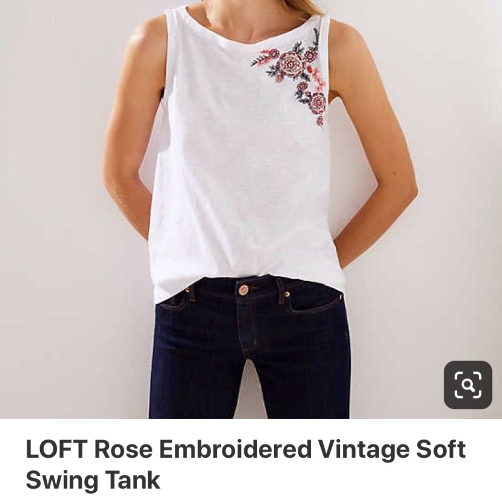 NWT Loft embroidered tank